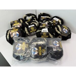 Lion Brand Mystery Yarn Lot Of 12 Acrylic Wool Blend Black Pearl Bulky